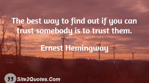 Best Quotes - Ernest Hemingway