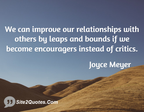 Relationship Quotes - Joyce Meyer