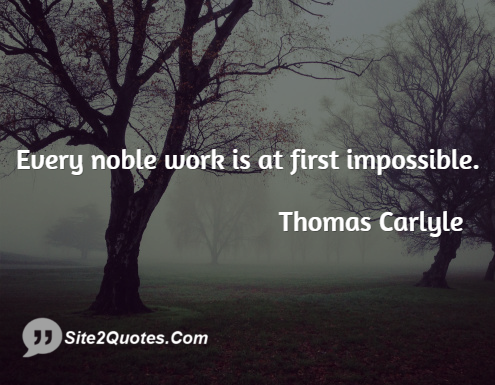 Inspirational Quotes - Thomas Carlyle