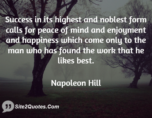 Success Quotes - Napoleon Hill